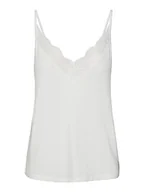Koszulki i topy damskie - VERO MODA Women's VMSELLA Singlet JRS GA BTQ Top, Snow White, M, Snow White, M - miniaturka - grafika 1