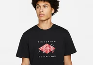 Koszulki męskie - Nike Air Jordan Flight Essential Crew Tee Black - miniaturka - grafika 1