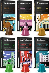 Włoskie Miasta Il Caffè Italiano - zestaw degustacyjny kapsułki do Nespresso - 60 kapsułek - Kawa w kapsułkach i saszetkach - miniaturka - grafika 1