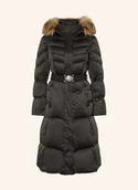 Płaszcze damskie - Guess Płaszcz Puchowy Marina Z Odpinanym Sztucznym Futrem schwarz - GUESS - miniaturka - grafika 1