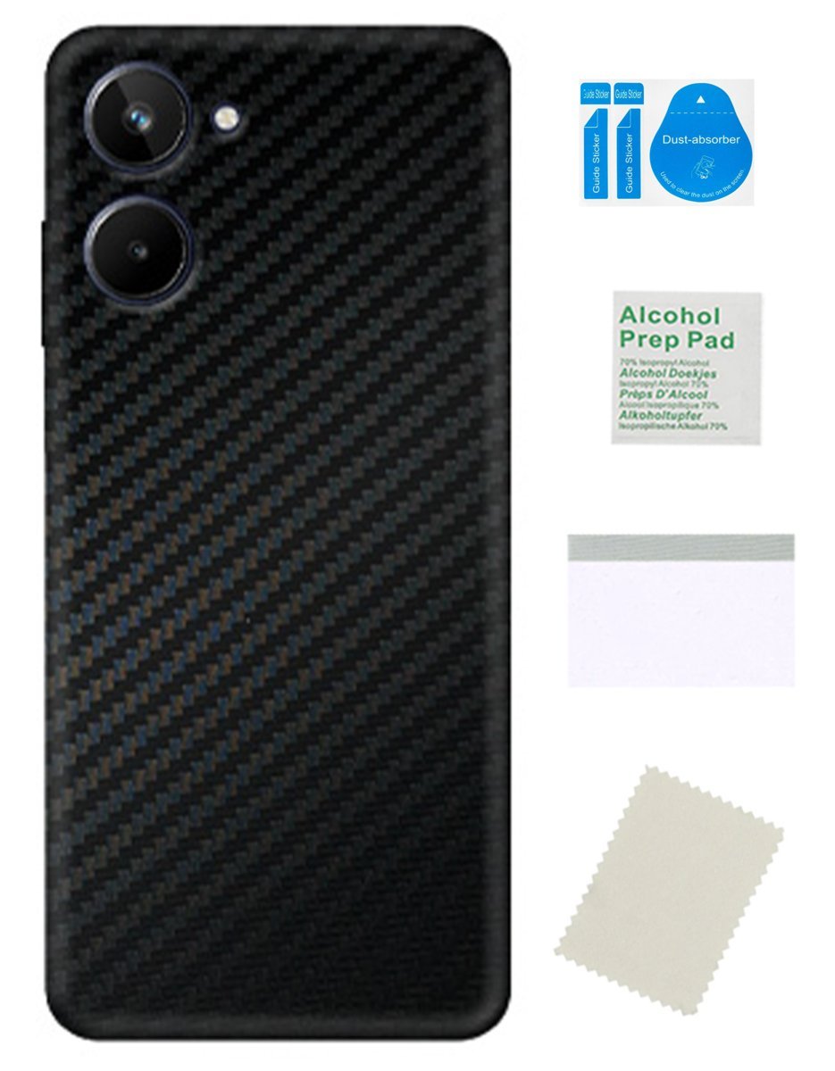 Folia ochronna do REALME 10 4G karbon czarny 3D skórka na tył telefonu