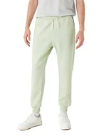 Spodenki męskie - Koton Męskie spodnie dresowe Basic Melange Drawstring Pocket Detailed, Zielony (786), L - miniaturka - grafika 1