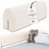 Ochraniacze do łóżeczka - Ochraniacz na krawędź łóżka dziecięcego 70 cm – Ochrona ramy łóżka, barierka zabezpieczająca dla dziecka, ochraniacz do łóżka boxspring z pokrowcem,.. - miniaturka - grafika 1
