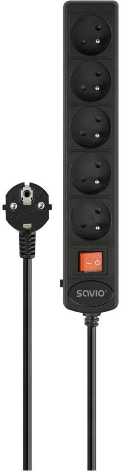 SAVIO LZ-18 Listwa przeciwprzepięciowa automatyczna 5 gniazd, 5m 85444290