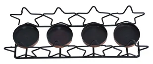 Świecznik metalowy gwiazdki  28,5x8,5x7,5cm - Świeczniki - miniaturka - grafika 1