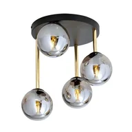 Lampy sufitowe - Dolce lampa sufitowa 4-punktowa czarna/złota/grafitowa 1259/4 - miniaturka - grafika 1