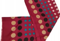 Apaszki i szaliki damskie - SZAL damski z frędzlami BAWEŁNA Z LYCRĄ GROSZKI - miniaturka - grafika 1