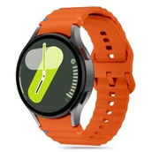 Akcesoria do smartwatchy - Pasek TECH-PROTECT Silicone Sport do Samsung Galaxy Watch 4/5/5 Pro/6/FE Pomarańczowy - miniaturka - grafika 1