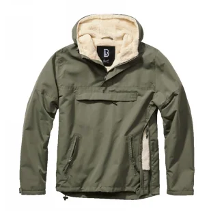 Kurtka BRANDIT Kangurka Sherpa Windbreaker - Oliwkowa XXL - Odzież taktyczna i umundurowanie - miniaturka - grafika 1