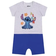 Rampersy - STITCH Disney Rampers niemowlęcy szaro- niebieski, bawełniany 9 m 74 cm - miniaturka - grafika 1