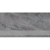 Płytki ceramiczne - Cer-Art Studio Stopnica Gaia grey structure mat 29,8x59,8 - miniaturka - grafika 1