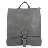 Torebki damskie - Stylowy Plecak Damski Vintage XL firmy Hernan HB0349 Szary - miniaturka - grafika 1