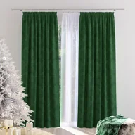 Zasłony - Zasłona dekoracyjna Ciemna Zieleń Rozeta 175X245 K046 - miniaturka - grafika 1