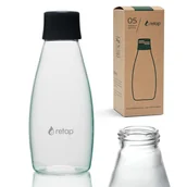 Shakery i bidony sportowe - Szklana butelka na wodę gazowaną Retap GO 500 ml - Black - miniaturka - grafika 1