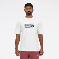 Koszulki męskie - Koszulka męska New Balance MT41524WT  biała - miniaturka - grafika 1