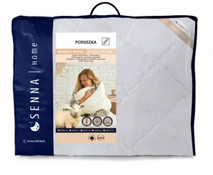 Poduszka 70×80 MERINO WOOL Wełna z Merynosów Biel - Poduszki - miniaturka - grafika 1