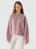 Bluzy damskie - Damski polar sherpa nierozpinany Outhorn OTHWAW24TSWSF1882 - różowy - miniaturka - grafika 1