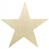 Dekoratorstwo - Gwiazdka duża pełna z otworami do zawieszenia 45 x 45 cm decoupage sklejka - miniaturka - grafika 1