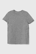 Koszulki dla dziewczynek - United Colors of Benetton t-shirt dziecięcy 2-pack kolor szary melanżowy - miniaturka - grafika 1