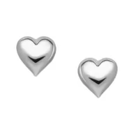 Kolczyki - Srebrne kolczyki serca - miniaturka - grafika 1