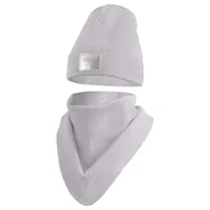 Czapki damskie - Czapka Wiosenna Jesienna Z Kominem Czapeczka Komplet Dla Dzieci 52-54 Szary - miniaturka - grafika 1