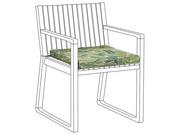 Poduszki ogrodowe - Beliani Poduszka na krzesło ogrodowe w liście zielona SASSARI - miniaturka - grafika 1