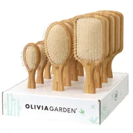 Szczotki i grzebienie do włosów - Olivia Garden Bamboo Touch, zestaw szczotek nylonowych do rozczesywania, display 12 szt. - miniaturka - grafika 1