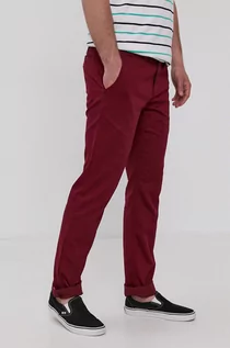 Spodnie męskie - Vans Spodnie męskie kolor czerwony proste - grafika 1