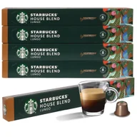 Kawa w kapsułkach i saszetkach - STARBUCKS Kawa w kapsułkach House Blend Lungo, kompatybilna z Nespresso 50 kapsułek - miniaturka - grafika 1