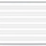 Tablice i flipcharty - Tablica edukacyjna magnetyczna sucho ścieralna 100x200cm nadruk linii do nauki pisania rama aluminiowa CLASSIC MEMOBE 1szt. /MTM200100.95.02.51/ - miniaturka - grafika 1