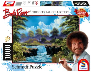 puzzle 1000 bob ross, wodospad w dolinie - Puzzle - miniaturka - grafika 1