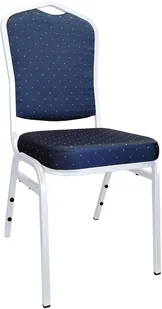Fotel biurowy, krzesło biurowe Krzesło Vega bankietowe konferencyjne stelaż biały Dot Granat - Fotele i krzesła biurowe - miniaturka - grafika 1