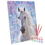 Malowanie po numerach - Zestaw do malowania po numerach Koń, 30x40 cm - miniaturka - grafika 1