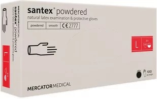 Mercator Medical Rękawice lateksowe MERCATOR Santex "L" - Rękawiczki jednorazowe - miniaturka - grafika 1