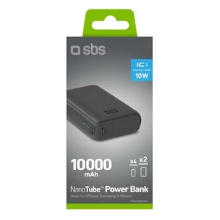 Powerbank SBS 10000mAh Czarny TTBB10000MINIK - Powerbanki - miniaturka - grafika 2