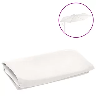 vidaXL Zamienne pokrycie parasola ogrodowego, piaskowa biel, 350 cm 313813 - Parasole ogrodowe - miniaturka - grafika 1