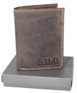 Portfele - Portfel Męski Skórzany ALWAYS WILD Skóra Licowa Duży Pionowy Dwa Skrzydełka RFID N4-P-CHM 0990 BRĄZOWY 13 x 10 x 2 [cm] - miniaturka - grafika 1