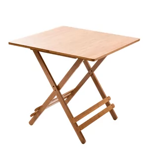 Bambusowy stół składany l Denice, 58 x 58 x 60 cm - Szafy i regały magazynowe - miniaturka - grafika 1