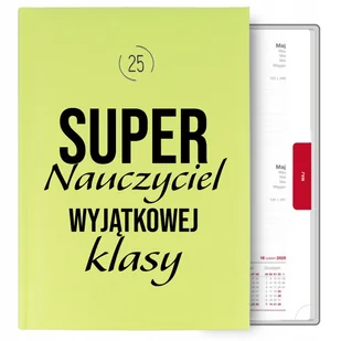 KALENDARZ SELEDYNOWY A5 2025 TERMINARZ DZIENNY PREZENT DZIEŃ NAUCZYCIELA WZ - Kalendarze - miniaturka - grafika 1