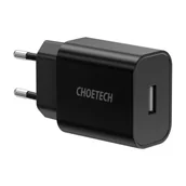Ładowarki do telefonów - Ładowarka Sieciowa Choetech Q5002 USB-A 12W Czarna - miniaturka - grafika 1