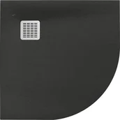 Brodziki prysznicowe - Roca Terran brodzik 90x90 cm półokrągły kompozyt Stonex onyks AP10538438401640 - miniaturka - grafika 1