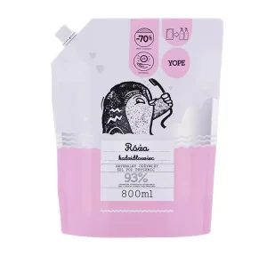 YOPE naturalny żel pod prysznic Róża i Kadzidłowiec Reffil 800 ml - Kosmetyki do kąpieli - miniaturka - grafika 2