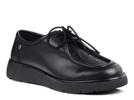 Półbuty damskie - Półbuty damskie czarne Maciejka 7189 skórzane sznurowane na platformie-38 - miniaturka - grafika 1