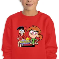 Bluzy dla dziewczynek - Bluza Dziecięca Czerwona Chip&Vicky Wróżkowie Chrzestni Wz -128 Cm (7-8) - miniaturka - grafika 1