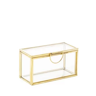 Szkatułka na biżuterię GRAZIA mini złota 9x4x5cm - Pudełka i szkatułki Szkatułka na biżuterię GRAZIA mini złota 9x4x5cm - Pudełka i szkatułki - miniaturka - grafika 1