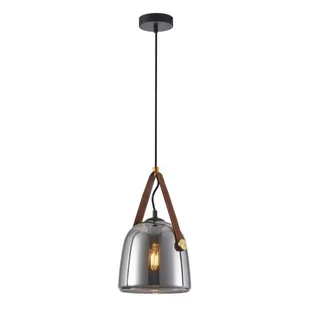 Solta lampa wisząca 1-punktowa czarna/dymiona PND-24342-1-BK-SG - Lampy sufitowe - miniaturka - grafika 1