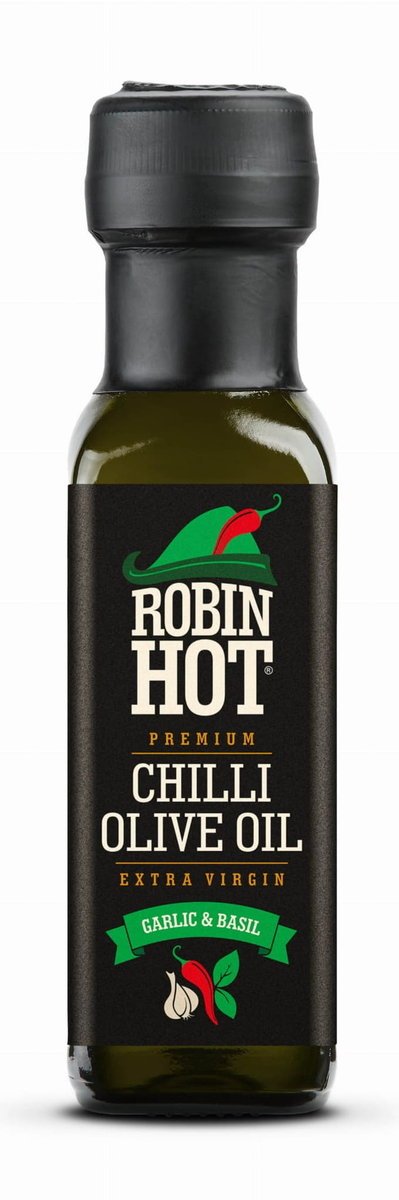 Robin Hot Chilli – Garlic & Basil 100ml Oliwa z oliwek extra virgin z chili, czosnkiem i bazylią