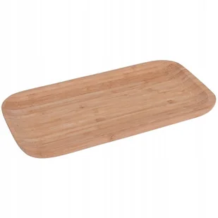Taca Bambusowa Talerz Patera na Świece Owoce do Serwowania 25x13cm - Tace i patery - miniaturka - grafika 1