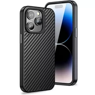 Akcesoria do słuchawek - Etui Carbon Kevlar Case magnetyczne mocna obudowa do MagSafe iPhone 14 Pro Max - miniaturka - grafika 1