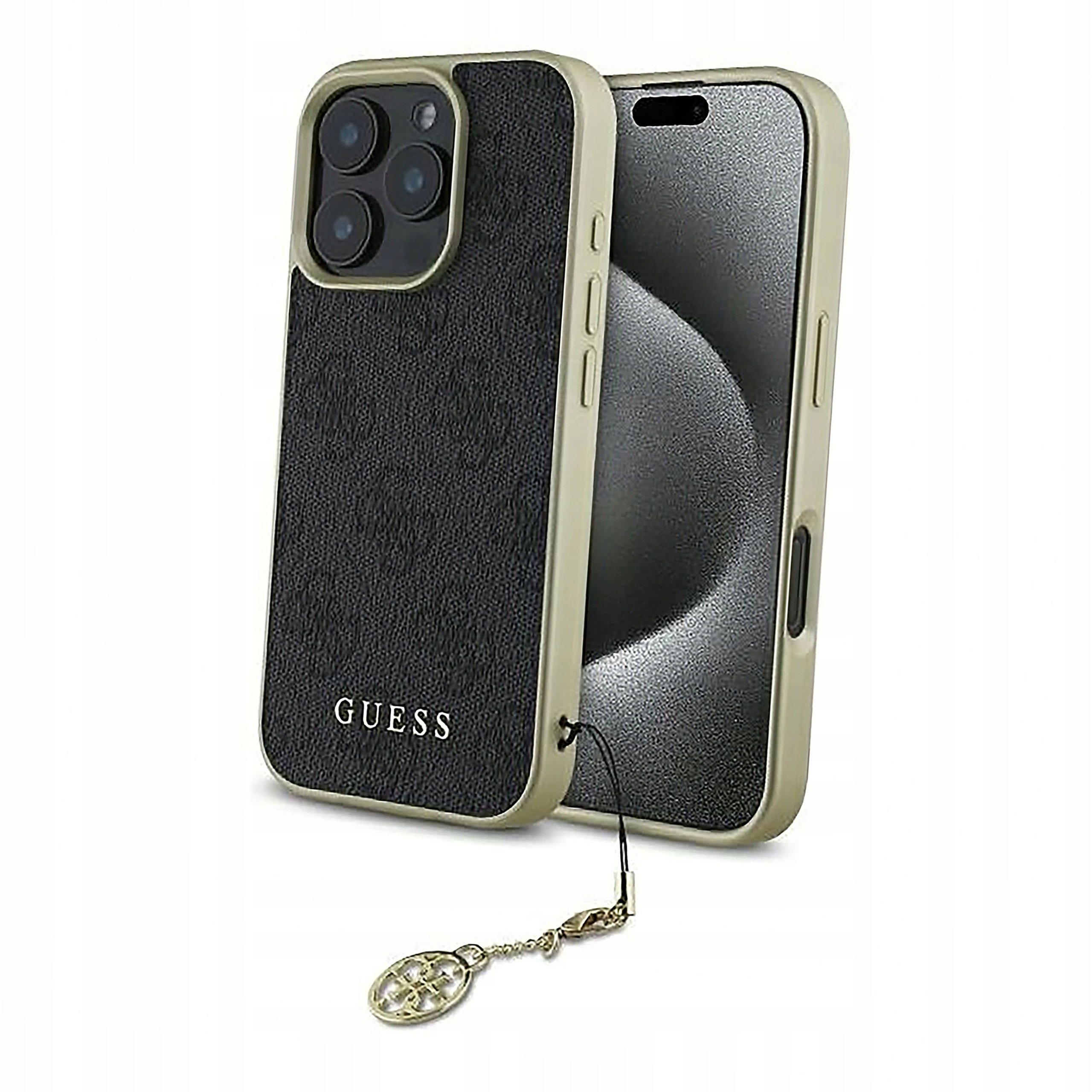 Etui Guess 4G Charms Collection do iPhone 16 Pro Max czarne